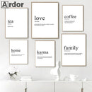 Nordic Family Love Quotes Wall Art Canvas Painting Decor by Axyaa