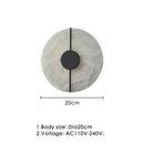 Axyaa Nordic Modern Marble Wall Lamp, Gold/Black Metal LED Sconce for Home Indoor Decor