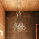 Axyaa Glass Bubble LED Pendant Chandelier for Restaurant Bar Display