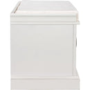 Axyaa Entryway Storage Bench with Drawers & Cabinets, Removable Cushion - End of Bed Bench