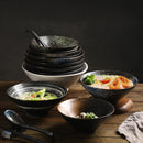 Axyaa Vintage Ramen Bowl Ceramic Hat Bowl Restaurant Tableware Horn Bowls