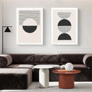Axyaa Abstract Circle Wall Art Print - Minimalist Boho Decor for Living Room