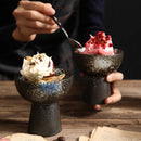 Axya High Feet Ceramic Dessert Bowl Set