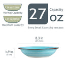 Axya™ Bonita Blue Stoneware Soup Bowl Set for Elegant Dining
