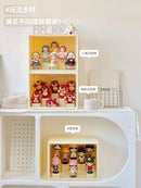 Axyaa Acrylic Display Cabinet for Popmart Blind Boxes - Large Capacity Dustproof Showcase