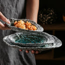 Axyaa Ceramic Sushi Sashimi Plate Set for Japanese Restaurant Dining