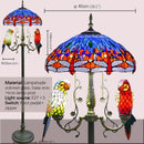 Axyaa Stained Glass Floor Lamp Retro Style for Living Room & Bedroom