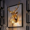 Axyaa Deer Antlers LED Wall Light: Modern Retro Bedroom Living Room Sconce
