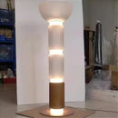 Axyaa Wooden LED Bamboo Glass Floor Lamp - Nordic Luxury Decorative Lighting