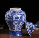 Axyaa Dragon Pattern Blessing General Jar - Blue & White Porcelain Decoration