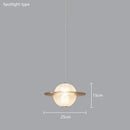 Axyaa Nordic Glass Pendant Light with LED Star Lamp for Home Decor