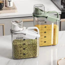 Axyaa Grain Storage Container with Measuring Cup - Sealed Rice Jar & Food Organizer