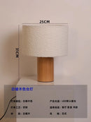 Axyaa Solid Wood Table Lamp LED E27 Modern Indoor Lighting for Living Room, Bedroom, and Study