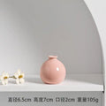 Axyaa Ceramic Base Ins Japanese Home Living Room Vase White Pink Purple Blue