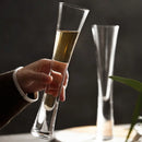 Axyaa Elegant Crystal Champagne Flute Slim Glass Heavy Bottom Sparkling Wine Cup