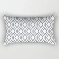 Axyaa Geometric Grey White Square Pillowcase for Home Decor and Living Room