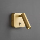 Axyaa Brass LED Wall Light Switch 4000K Copper Gold Black Silver Bedroom Reading