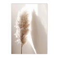 Axyaa Beige Dandelion Bunny Tail Grass Canvas Art Print Nordic Flower Poster