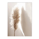 Axyaa Beige Dandelion Bunny Tail Grass Canvas Art Print Nordic Flower Poster