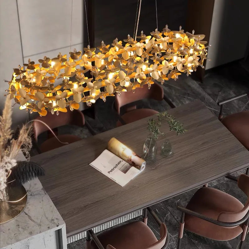 Axyaa Firefly Crystal Ceiling Chandelier: Modern Lighting Fixture for Home, Dining, and Hotel