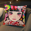 Axyaa Anime Pillow Cover by Chisato Tatumi for Sofa Room Decor and Wedding Gift