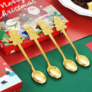Axyaa Stainless Steel Coffee Spoons: Nordic Style Kitchen Tableware for Christmas & New Year