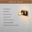 Axyaa Retro Japanese LED Walnut Wall Lamp for Home Lighting