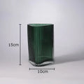 Axyaa Relief Stripe Glass Vase: Modern Minimalism Decor for Flowers, Desk, and Crafts