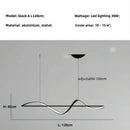 Axyaa Modern Minimalist Curve LED Pendant Light for Dining Room, Bar, Kitchen - Home Decor Fixture