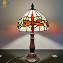 Axyaa Nordic Dragonfly Tiffany Style Desk Lamp for Home Decor