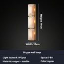 Axyaa Gold Black Marble Wall Lamp LED Sconce for Villa Living Room Bedroom Hallway