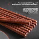 Axyaa Blessings Red Sandalwood Chopsticks: Premium Home Set