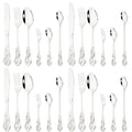Axyaa Gold Stainless Steel Dinnerware Set - 24Pcs Flatware Cutlery Kit