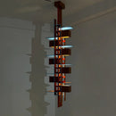 Solid Wood Pendant Light | Wabi Sabi Style LED Lighting by Axyaa
