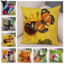 Axyaa Butterfly Flower Pillow Cover 45*45cm for Home Sofa Decor