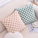 Axyaa Checkerboard Pillow Cover: Soft Cozy Double-Sided Checkered Pattern for Living Room