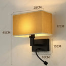 Axyaa Adjustable LED Fabric Wall Light for Bedroom Bedhead Reading