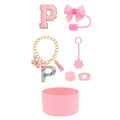 Axyaa 7pcs Cup Set for Stanley Tumbler: Straw, Cover, Cap, Boot, Stopper, Keychain, Sticker