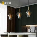 Axyaa Glass Champagne Chandelier Pendant Lamp for Home Decor