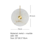 Axyaa Marble Circular LED Wall Lamp for Home Decor & Ambiance