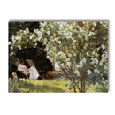 Scandi Rustic Female Portrait Print Canvas Wall Art for Bedroom Decor by Axyaa