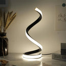Axyaa LED Spiral Table Lamp: Modern Three Speed Dimming, USB Power, Button Switch
