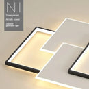 Axyaa Modern White Square LED Ceiling Lamp for Bedroom & Living Room