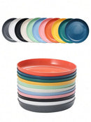 Axyaa Plastic Dinner & Dessert Plates, Reusable, Microwave & Dishwasher Safe