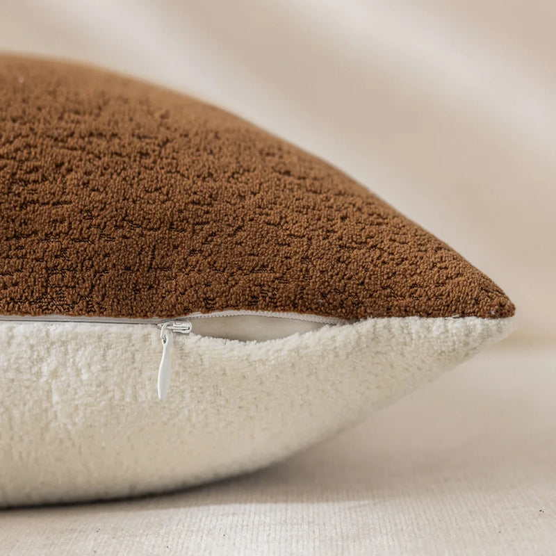 Cloud Velvet Pillow Cover 45x45cm Reversible Winter Decor for Sofa & Living Room