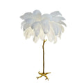 Axyaa Modern Ostrich Feather LED Floor Lamp for Bedroom Living Room Villa Lighting