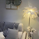 Axyaa Ostrich Feather Floor Lamp - Romantic Living Room Bedroom Atmosphere