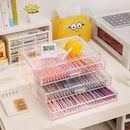 Axyaa Acrylic Stationery Drawer Organizer Watercolor Pen Holder Multi-Layer Storage Rack