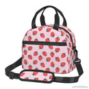 Axyaa Strawberry Lunch Bag Insulated Cooler Tote for School, Work, Picnic & Travel
