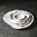 Axyaa Ceramic Dinner Plate Set B: Soup, Pasta, Steak, Sushi Dishes, Salad Bowls, Trays